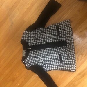 Black and White Houndstooth  Blazer